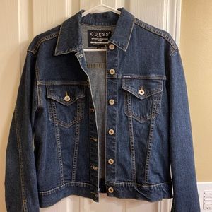 Guess jean jacket with buttons, size medium